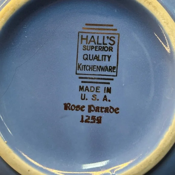 SOLD - Vintage Hall's Superior Quality Kitchenware Teapot Rose Parade - Picture 6 of 8